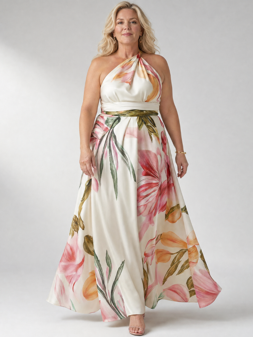 Amiel | Light Floral Maxi Dress