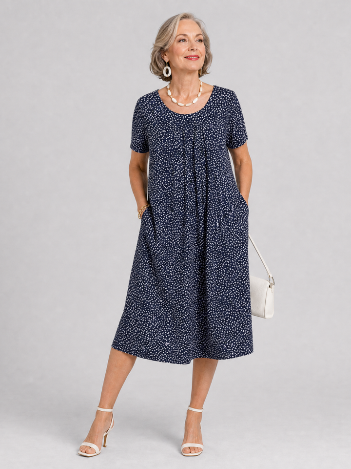 Roma | Dotted Pocket Swing Dress