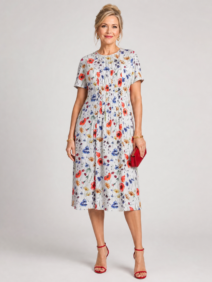 Rachel | Floral Pocket Midi Dress