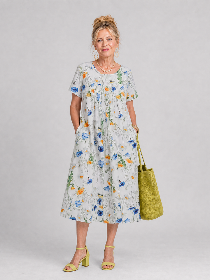 Kaylee | Wildflower Pocket Midi Dress