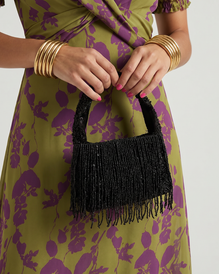 Linnea | Beaded Fringe Evening Handbag