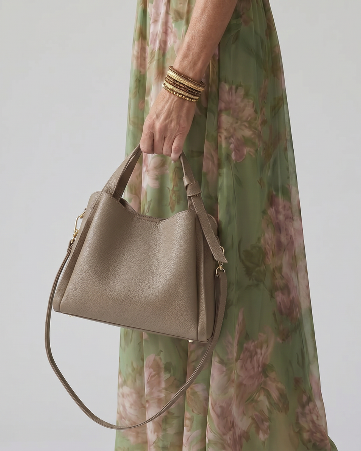 Corinne | Pebbled Leather Shoulder Crossbody Bag