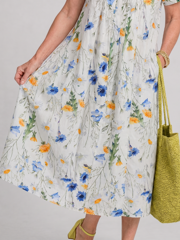 Kaylee | Wildflower Pocket Midi Dress