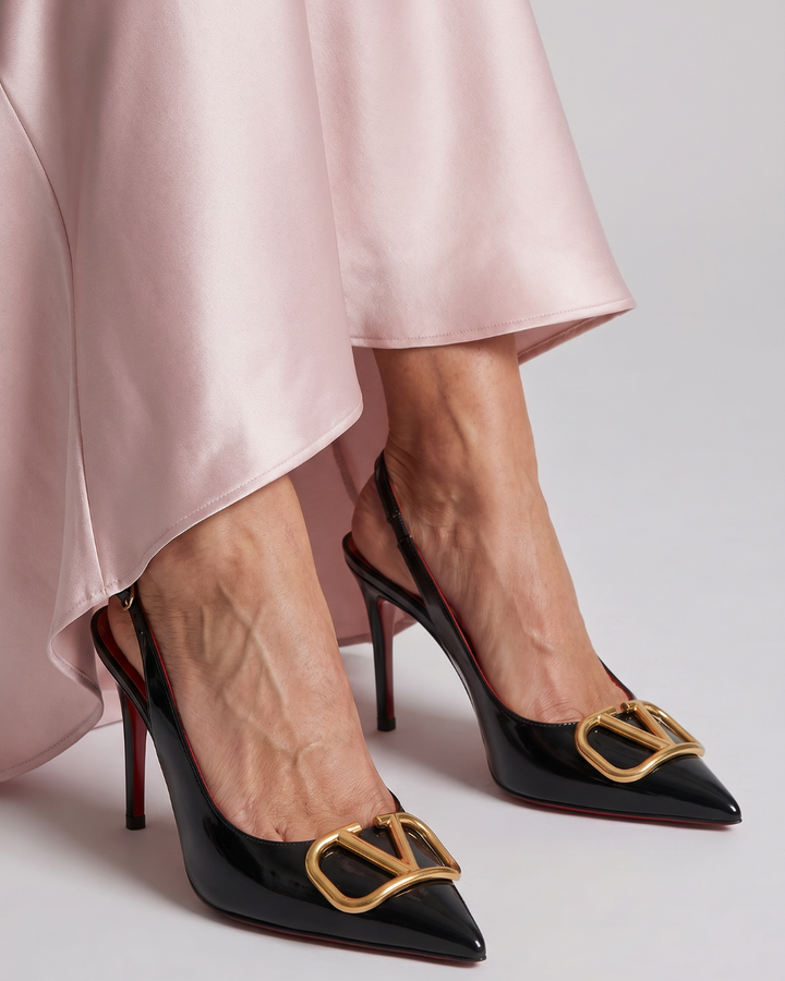 Althea | Pointed Toe Slingback Stiletto Pumps