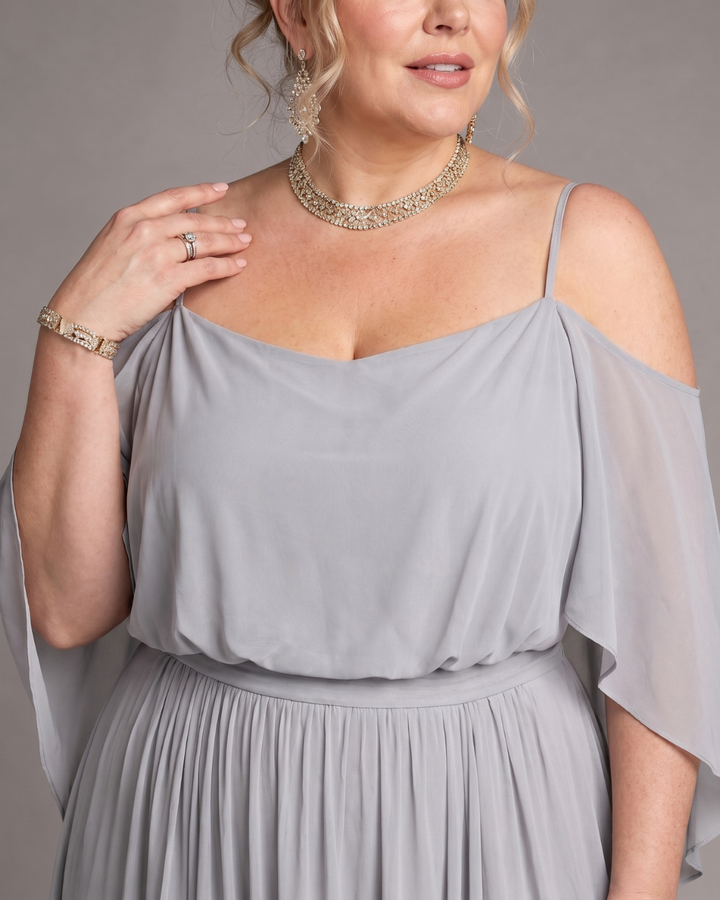 Aurevina | Cold Shoulder Top And Flowing Maxi Skirt Set