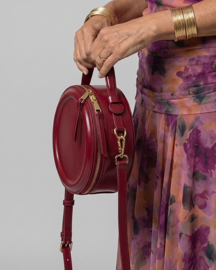 Oriana | Round Zip Crossbody Shoulder Bag