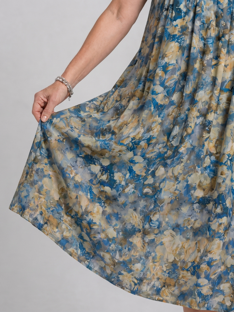 Susan | Floral Pocket Midi Dress