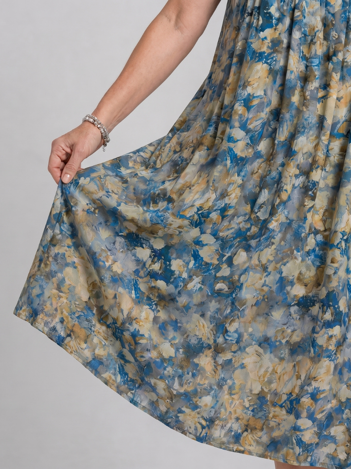 Susan | Floral Pocket Midi Dress