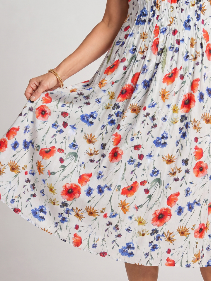 Rachel | Floral Pocket Midi Dress