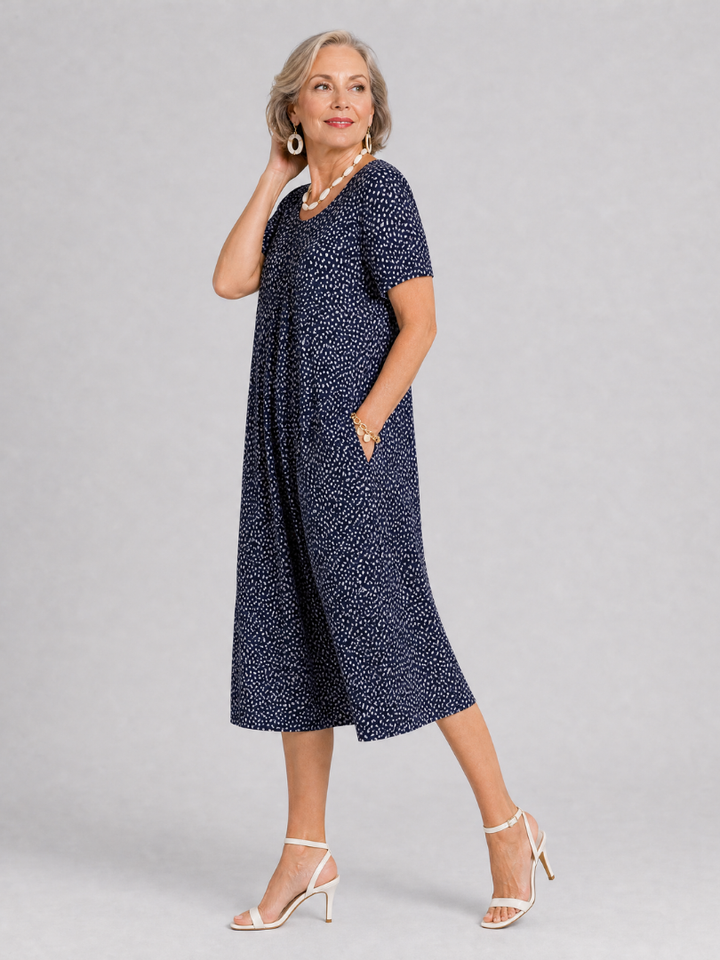 Roma | Dotted Pocket Swing Dress