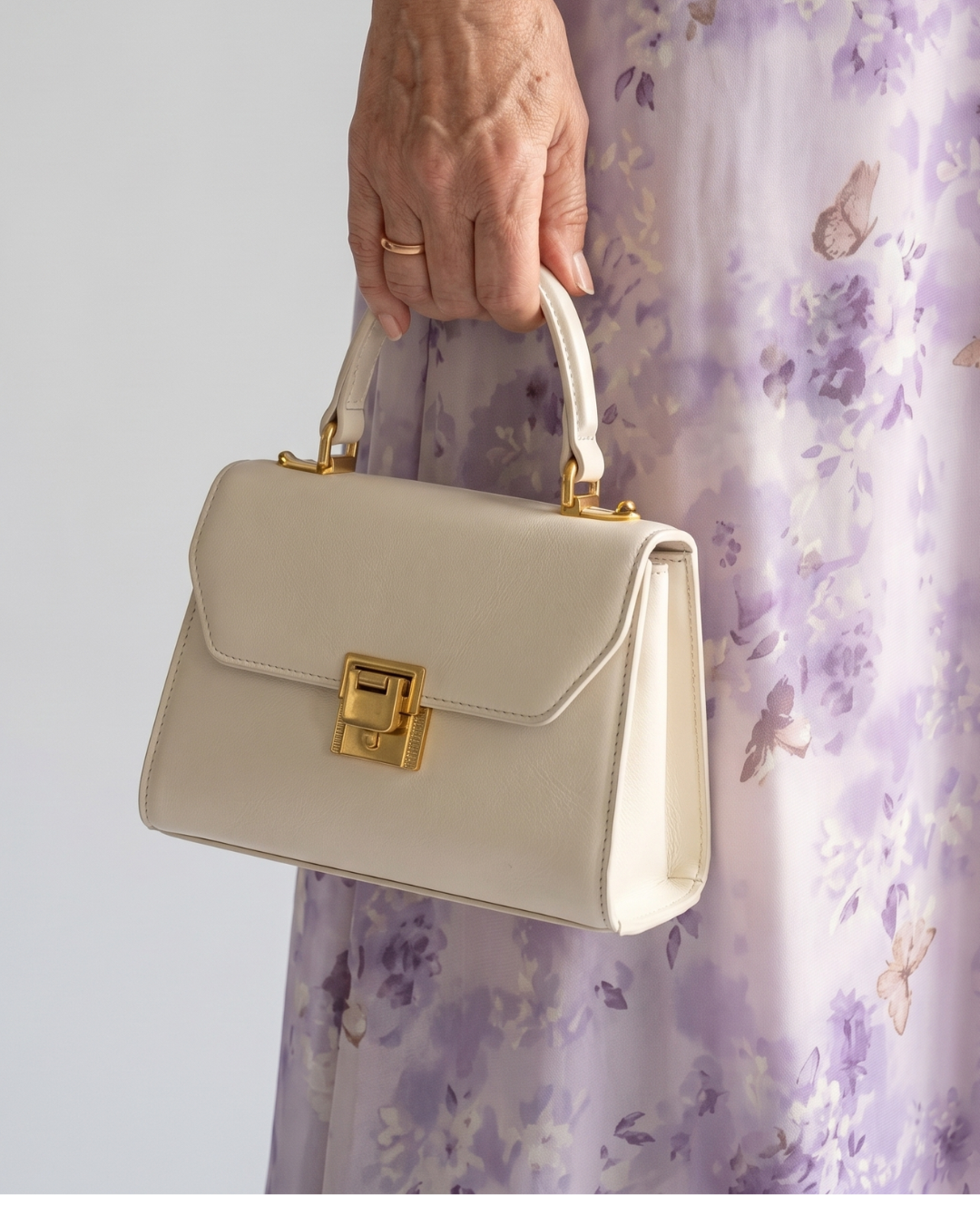 Adria | Structured Top Handle Flap Handbag