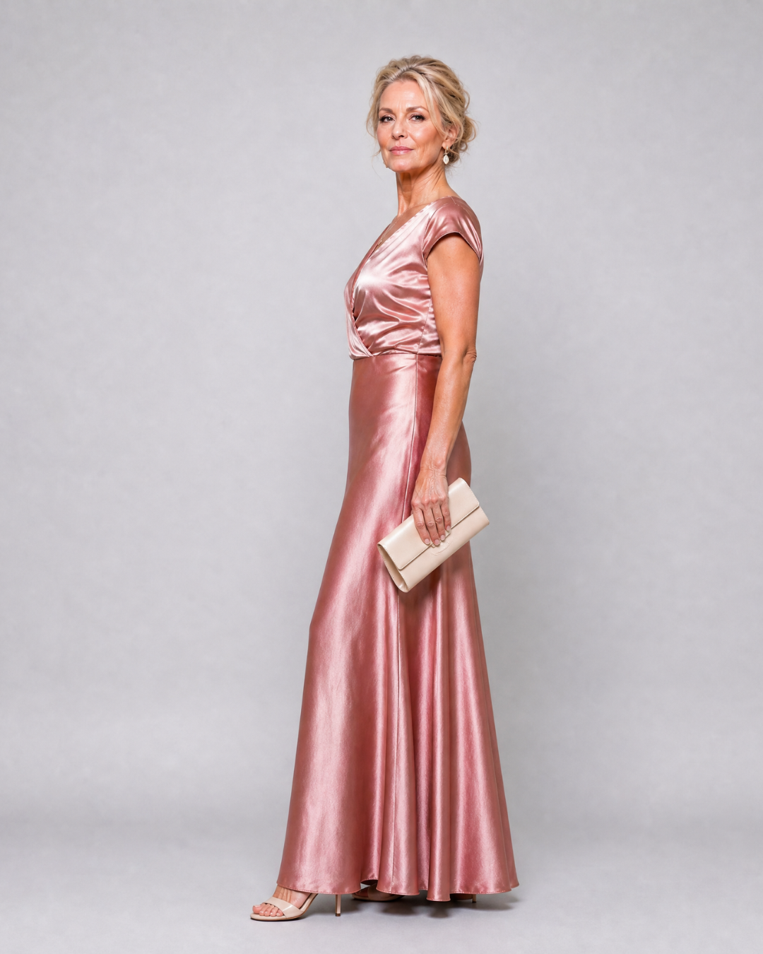 Samouse | Cap Sleeve Wrap Bodice Maxi Dress