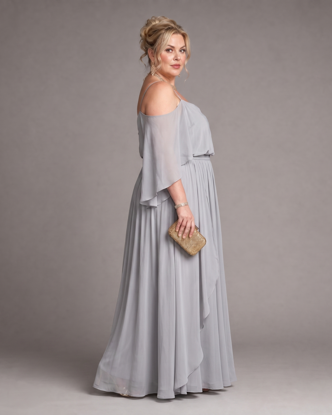 Aurevina | Cold Shoulder Top And Flowing Maxi Skirt Set