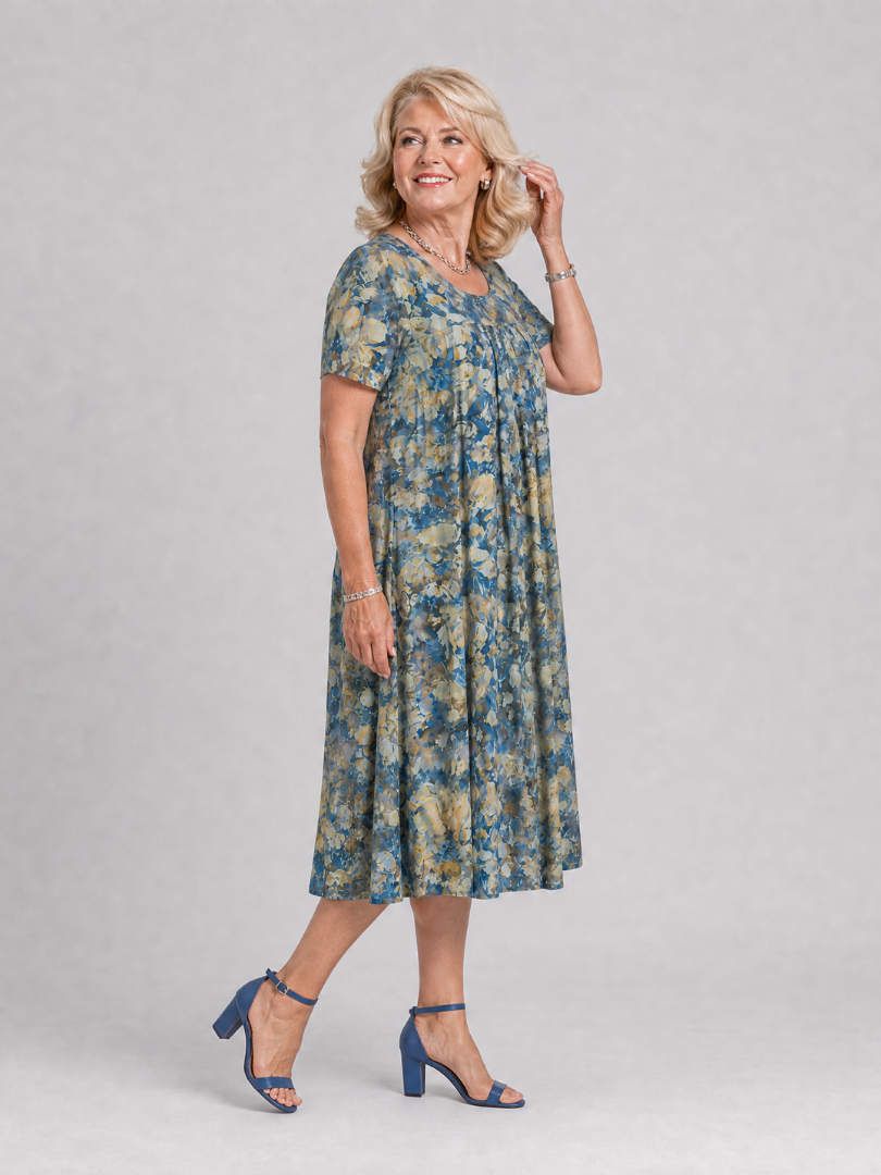 Susan | Floral Pocket Midi Dress