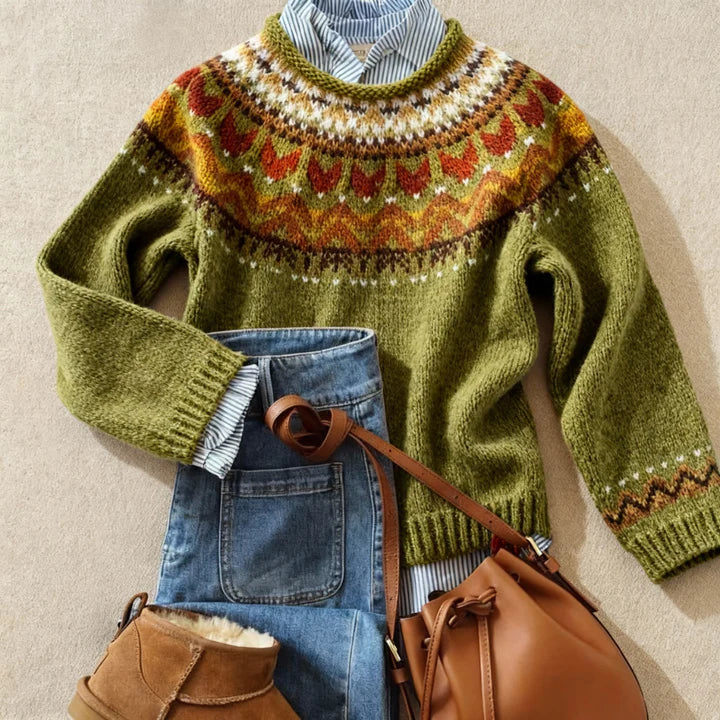 Ruvelle™ | Classic Vintage Knit Sweater