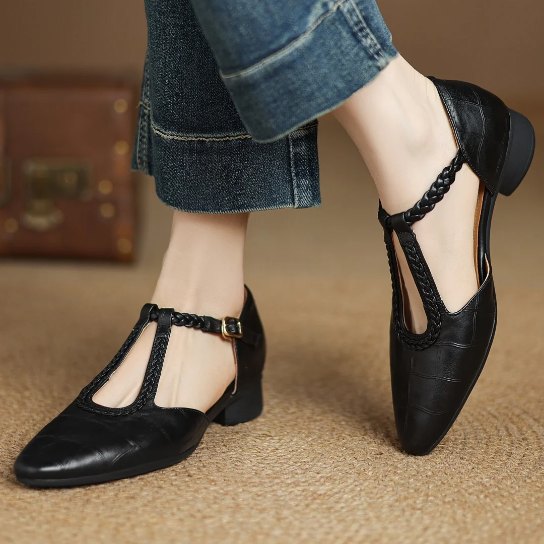 Olivia | Leather Mary Janes