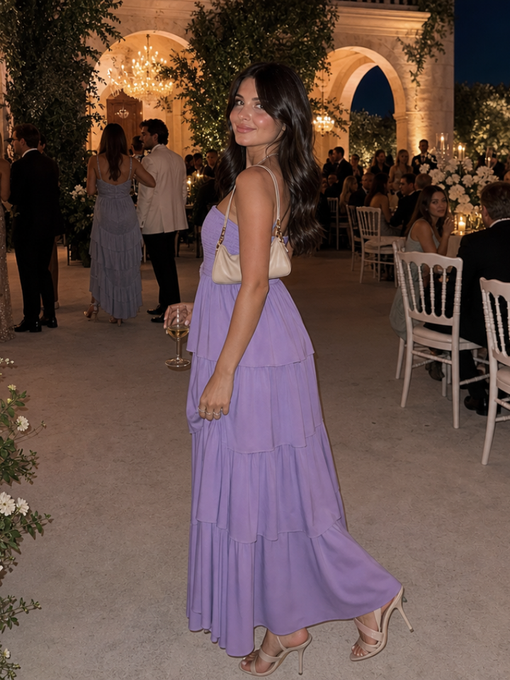 Gemma | Strapless Smocked Bodice Midi Dress