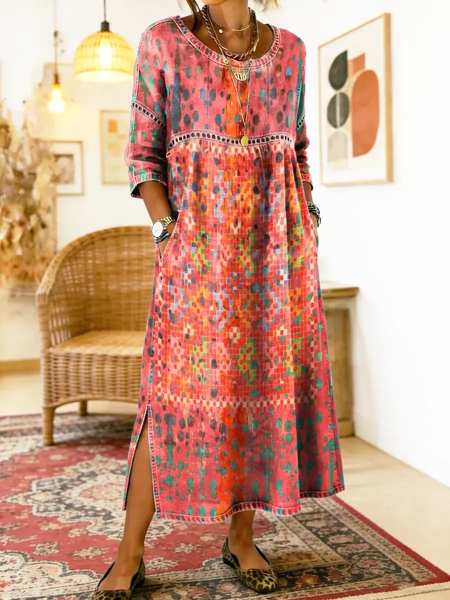 Francisca Elegant Printed Dress