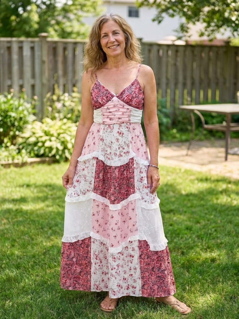 Odelia | Spaghetti Strap Ruched Bodice Floral Tiered Maxi Dress