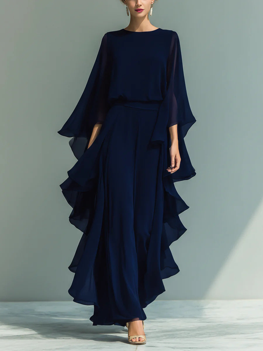 Aurelia | Elegant Flowing Evening Jumpsuit