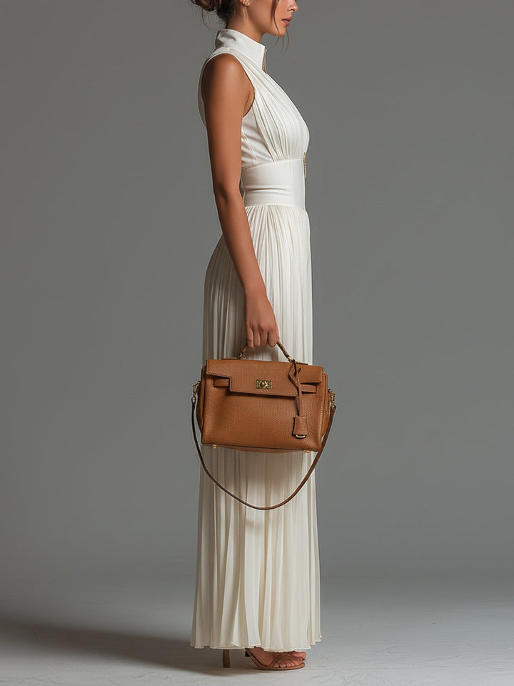Valentina | White Pleated Jumpsuit