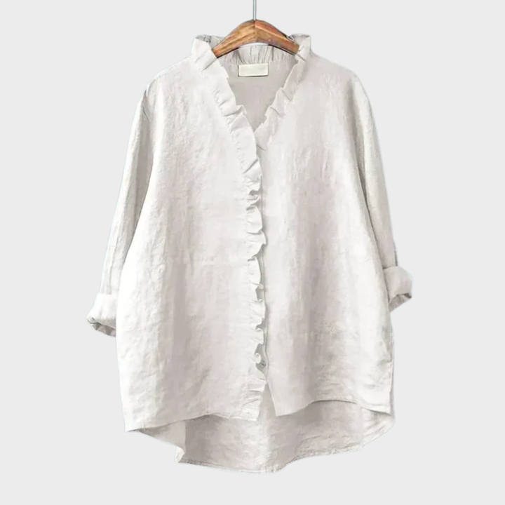 Annette | Ruffle-Trim Blouse