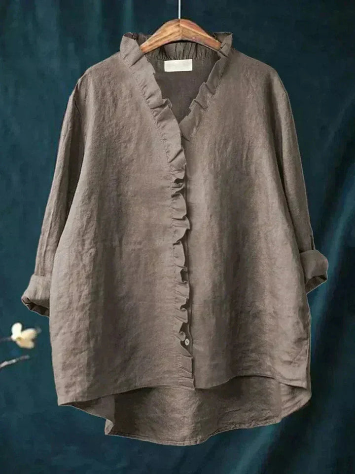 Annette | Ruffle-Trim Blouse