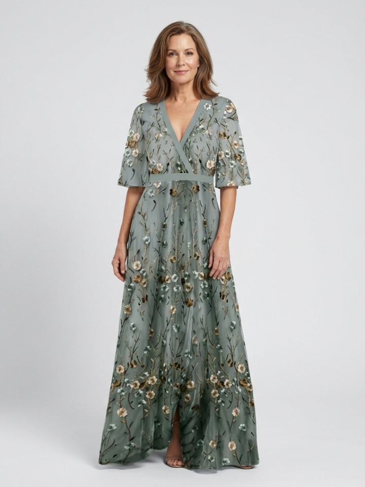 The Palmyre Embroidered Maxi Dress