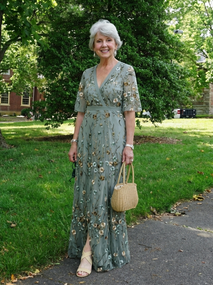 The Palmyre Embroidered Maxi Dress