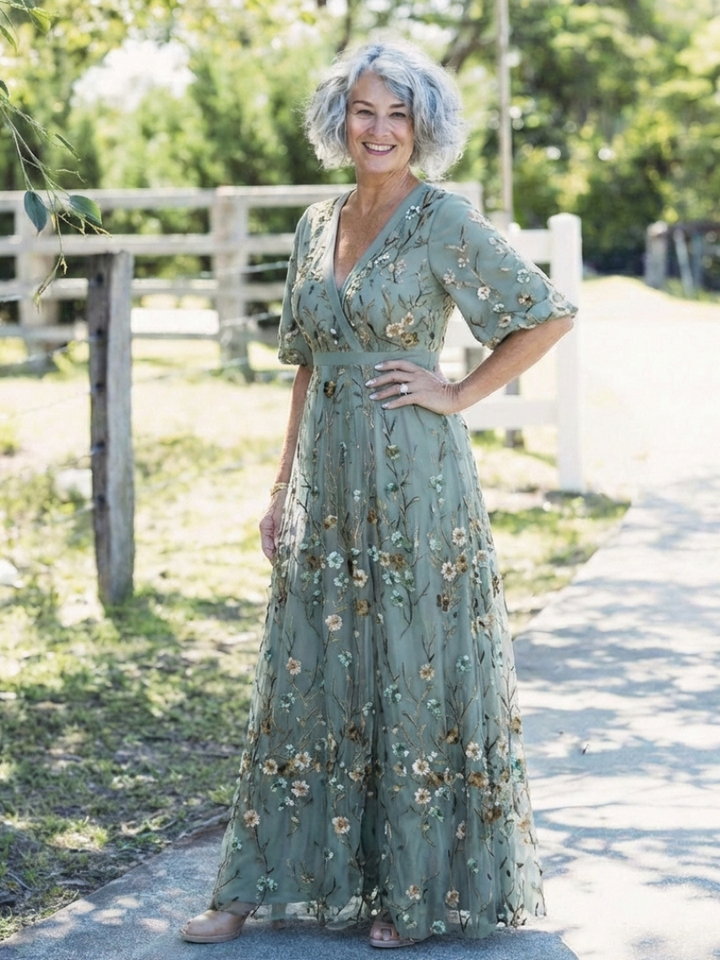 The Palmyre Embroidered Maxi Dress