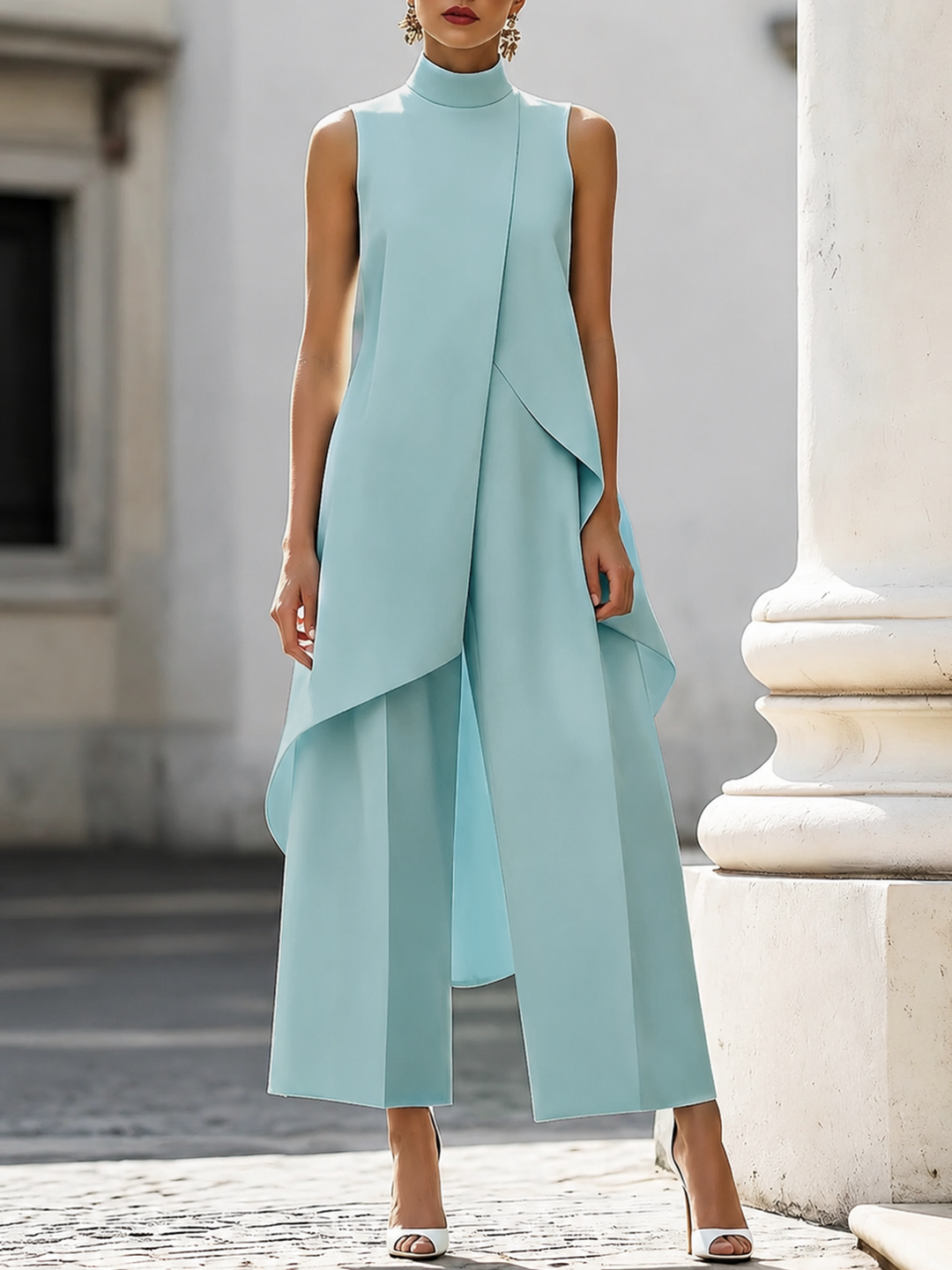 The Vivienne | Sleek &amp; Flowing Long Jumpsuit
