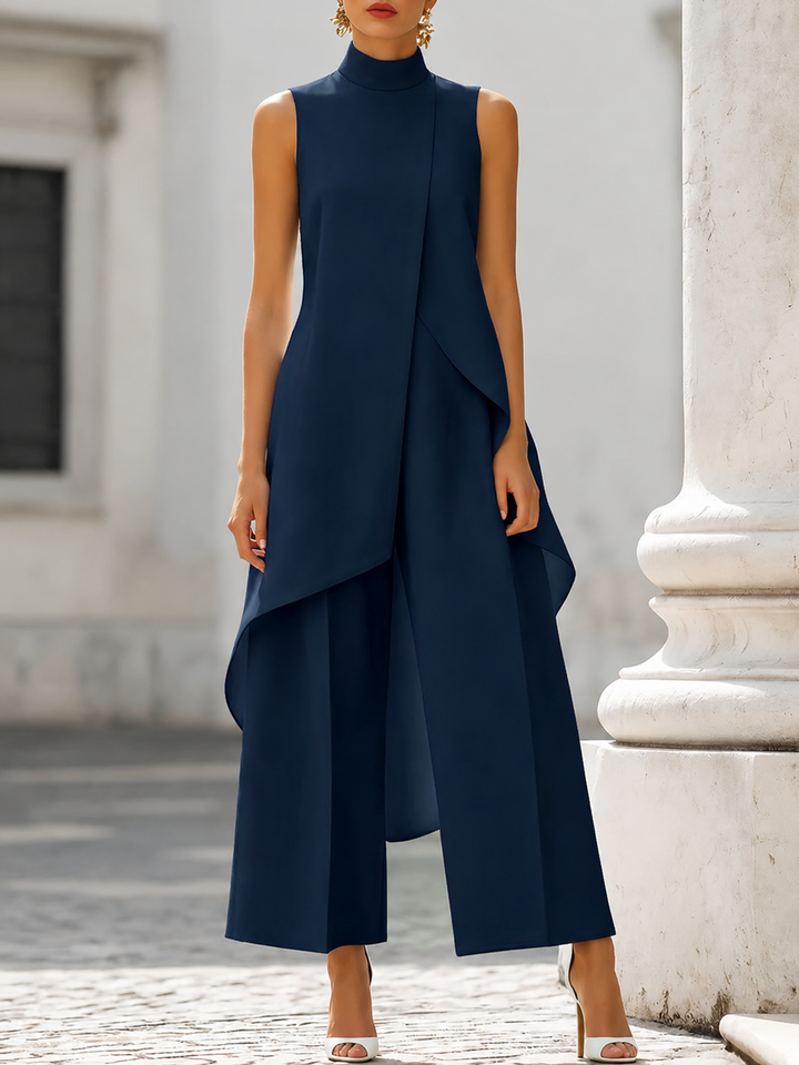 The Vivienne | Sleek &amp; Flowing Long Jumpsuit