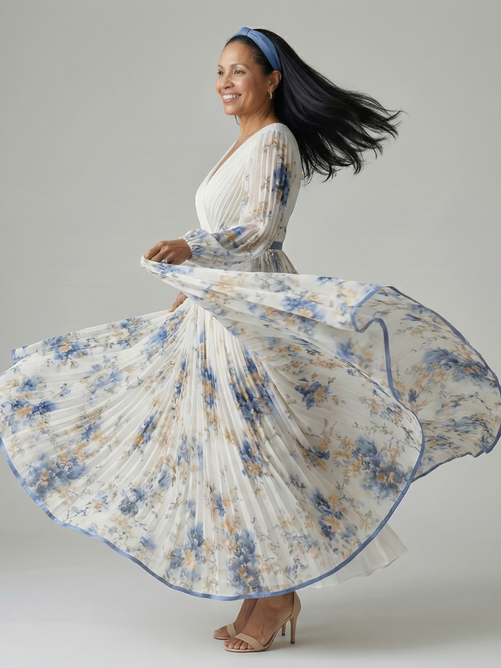 The Reverie Pleated Maxi Dress