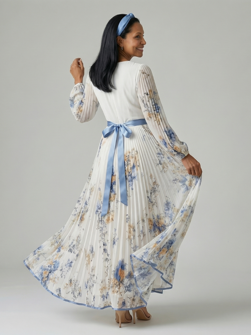 The Reverie Pleated Maxi Dress